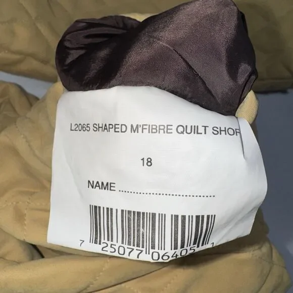 Barbour Mustard Yellow Shaped Microfibre Quilt Short Jacket Women Size XL/ 14 - Picture 11 of 12